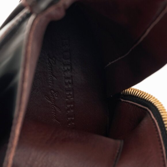 Burberry Scarcroft 50 Bordeaux Buckled Glossed-Leather Combat Boots - Picture 11 of 11